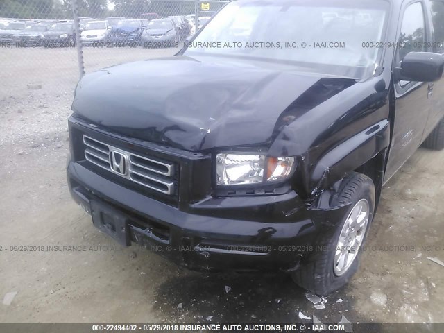 2HJYK16518H533595 - 2008 HONDA RIDGELINE RTL BLACK photo 6