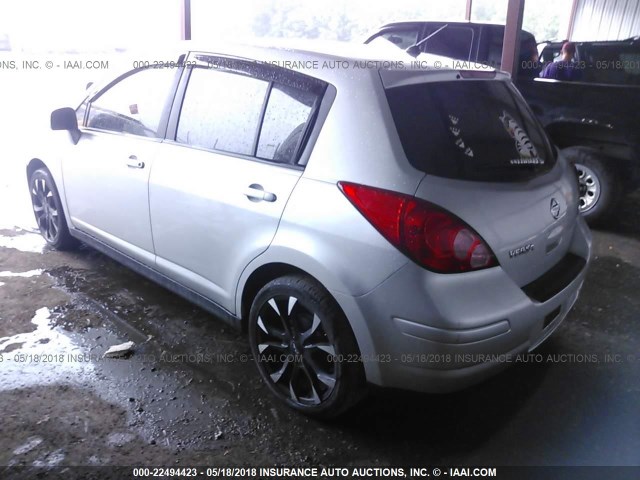 3N1BC13E87L363188 - 2007 NISSAN VERSA S/SL SILVER photo 3