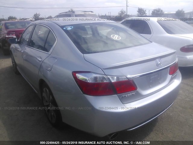 1HGCR2F52EA053481 - 2014 HONDA ACCORD SPORT Күміс фото 3