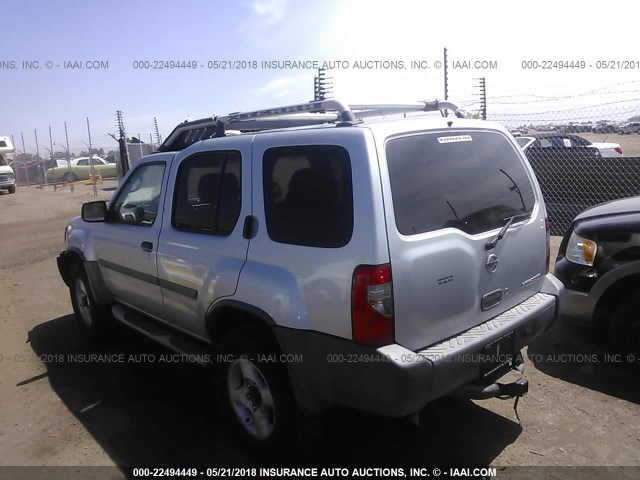 5N1ED28Y52C507375 - 2002 NISSAN XTERRA XE/SE SILVER photo 3