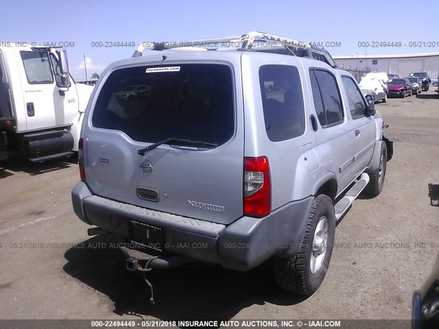 5N1ED28Y52C507375 - 2002 NISSAN XTERRA XE/SE SILVER photo 4