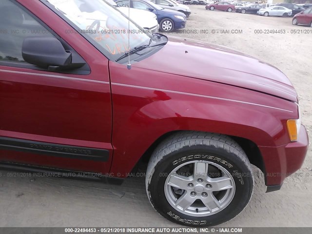 1J4GR48K75C715908 - 2005 JEEP GRAND CHEROKEE LAREDO/COLUMBIA/FREEDOM 红色 照片 6