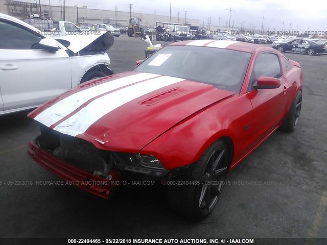 1ZVBP8CF1E5207538 - 2014 FORD MUSTANG GT RED photo 2