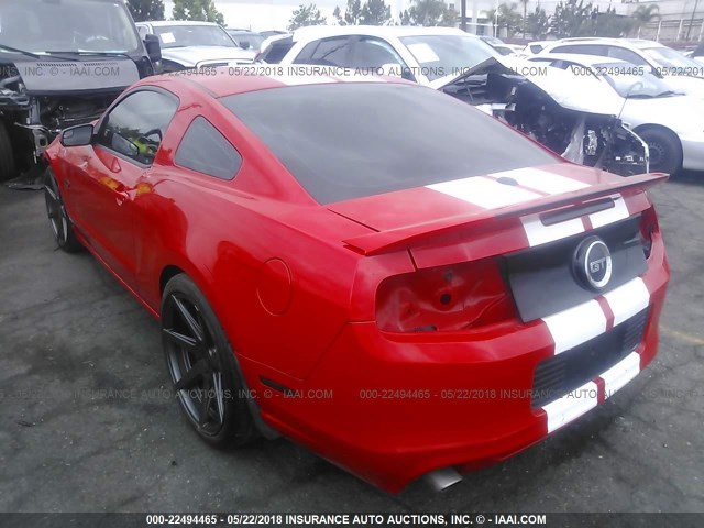 1ZVBP8CF1E5207538 - 2014 FORD MUSTANG GT RED photo 3