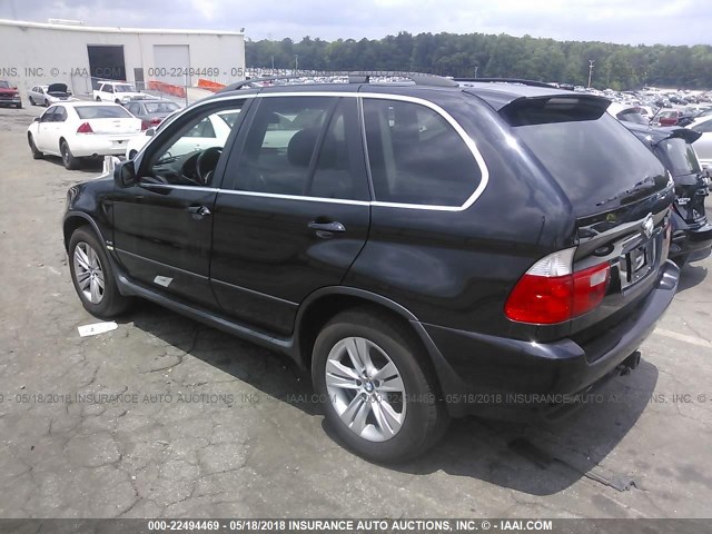 5UXFB53595LV15611 - 2005 BMW X5 4.4I BLACK photo 3