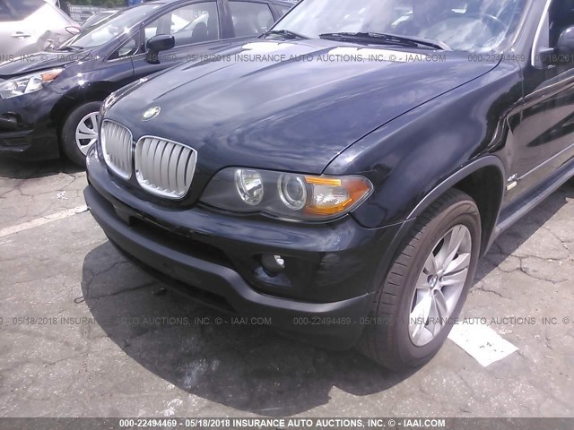 5UXFB53595LV15611 - 2005 BMW X5 4.4I BLACK photo 6