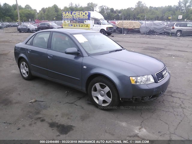 WAULC68E14A089534 - 2004 AUDI A4 1.8T QUATTRO BLUE photo 1