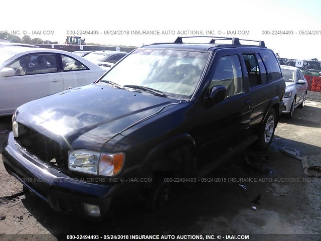 JN8DR09X83W702533 - 2003 NISSAN PATHFINDER LE/SE BLACK photo 2