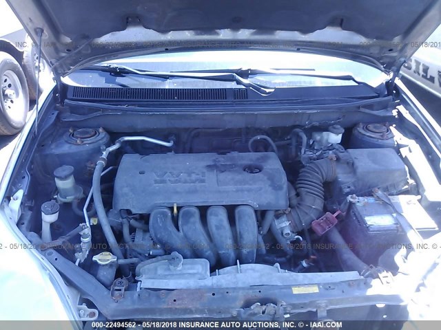 2T1KR32E77C656947 - 2007 TOYOTA COROLLA MATRIX XR GRAY photo 10