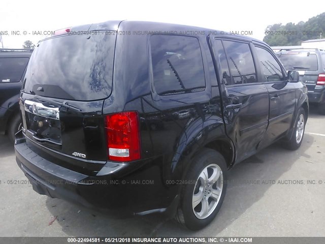 5FNYF4H79CB061234 - 2012 HONDA PILOT EXLN BLACK photo 4