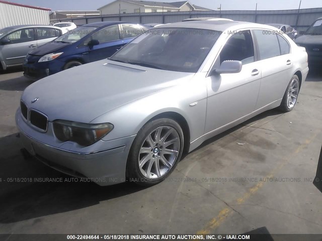 WBAGN63483DS44636 - 2003 BMW 745 LI SILVER photo 2