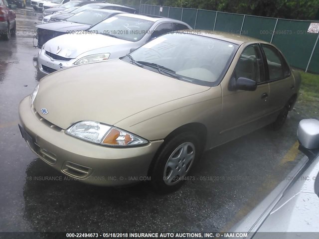 1G1JF5244Y7202867 - 2000 CHEVROLET CAVALIER LS GOLD photo 2