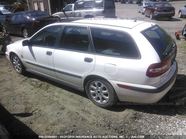 YV1VW29561F627275 - 2001 VOLVO V40 1.9T WHITE photo 3