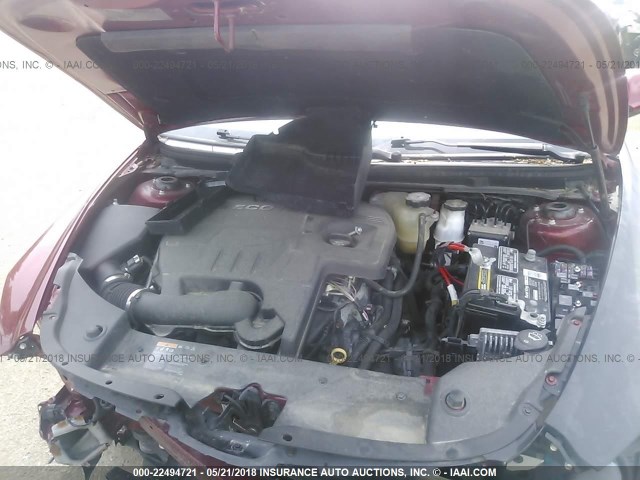 1G1ZC5E09CF321145 - 2012 CHEVROLET MALIBU 1LT 红色 照片 10