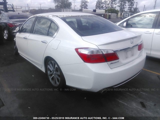 1HGCR2F52FA145191 - 2015 HONDA ACCORD SPORT 白色 照片 3