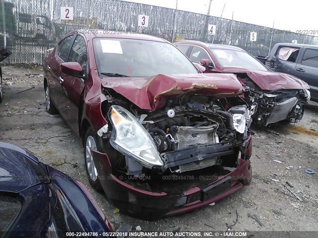 3N1CN7AP0HK406998 - 2017 NISSAN VERSA S/S PLUS/SV/SL RED photo 1