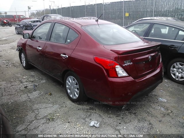 3N1CN7AP0HK406998 - 2017 NISSAN VERSA S/S PLUS/SV/SL RED photo 3