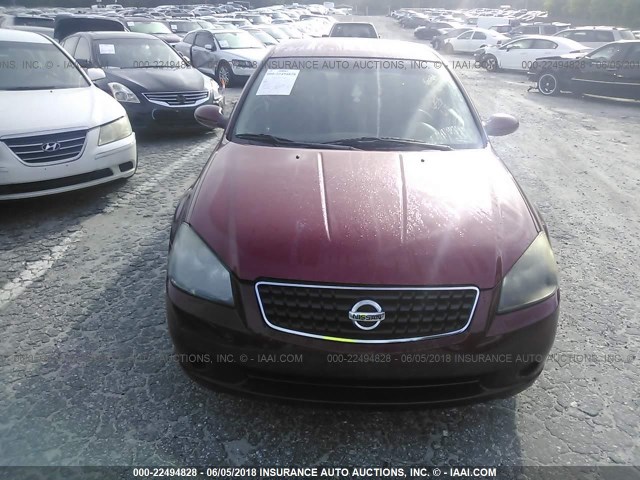 1N4AL11D66C170217 - 2006 NISSAN ALTIMA S/SL RED photo 6