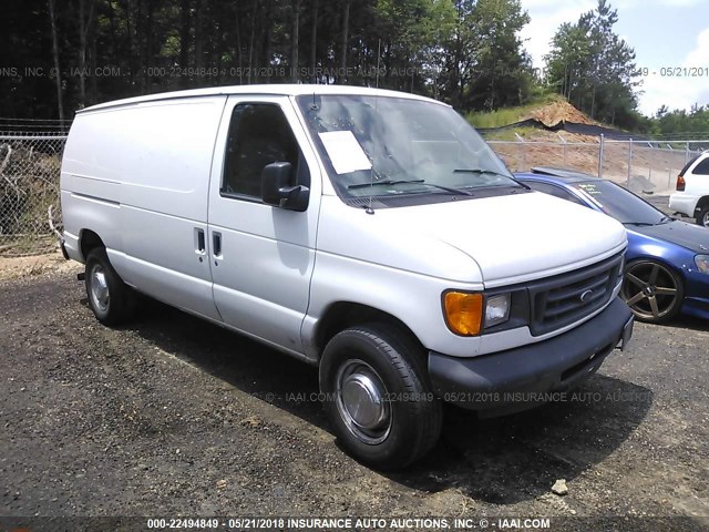 1FTSE34L65HA86665 - 2005 FORD ECONOLINE E350 SUPER DUTY VAN WHITE photo 1