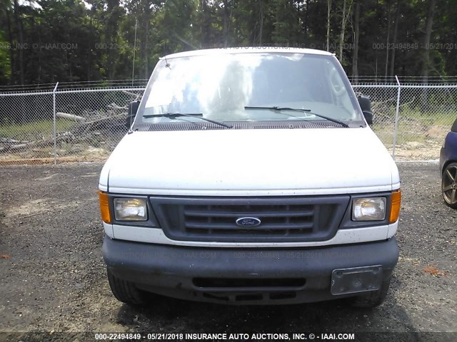 1FTSE34L65HA86665 - 2005 FORD ECONOLINE E350 SUPER DUTY VAN WHITE photo 6