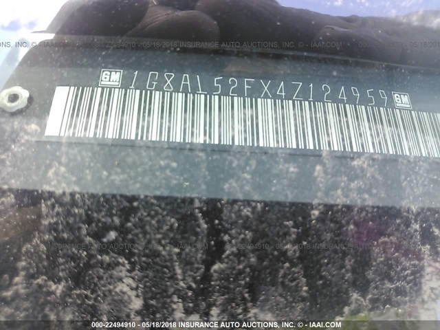 1G8AL52FX4Z124959 - 2004 SATURN ION LEVEL 3 SILVER photo 9