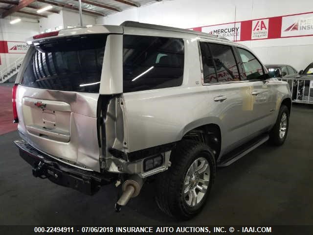 1GNSCBKC1HR378846 - 2017 CHEVROLET TAHOE C1500 LT SILVER photo 4