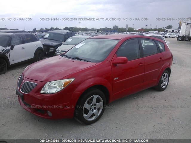 5Y2SL63885Z431919 - 2005 PONTIAC VIBE RED photo 2