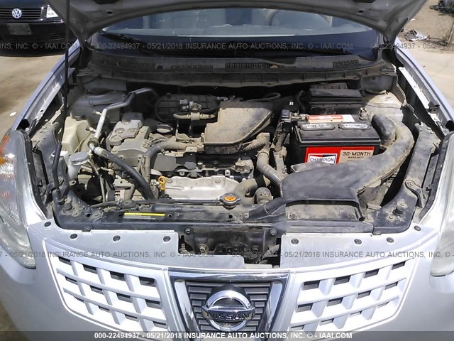 JN8AS58T18W301609 - 2008 NISSAN ROGUE S/SL SILVER photo 10