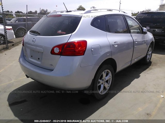 JN8AS58T18W301609 - 2008 NISSAN ROGUE S/SL SILVER photo 4