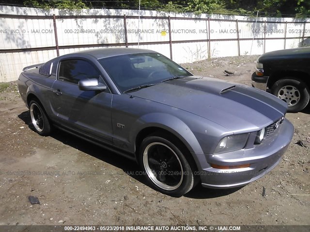1ZVFT82H075255745 - 2007 FORD MUSTANG GT GRAY photo 1