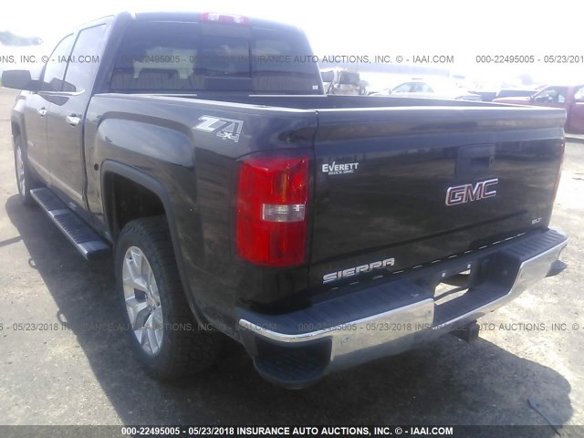 3GTU2VEJ3FG495034 - 2015 GMC SIERRA K1500 SLT BLACK photo 3