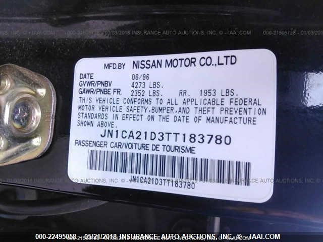 JN1CA21D3TT183780 - 1996 NISSAN MAXIMA GLE/GXE/SE BLACK photo 9