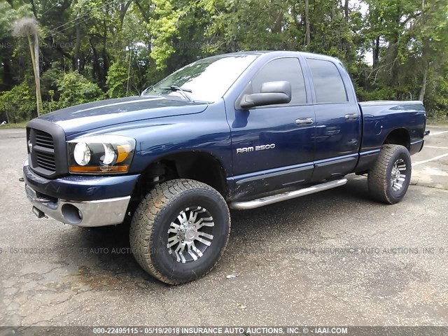 3D7KS28C66G117007 - 2006 DODGE RAM 2500 ST/SLT/LARAMIE BLUE photo 2