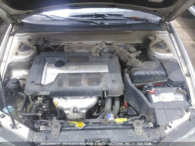 KMHDN46D14U799513 - 2004 HYUNDAI ELANTRA GLS/GT SILVER photo 10