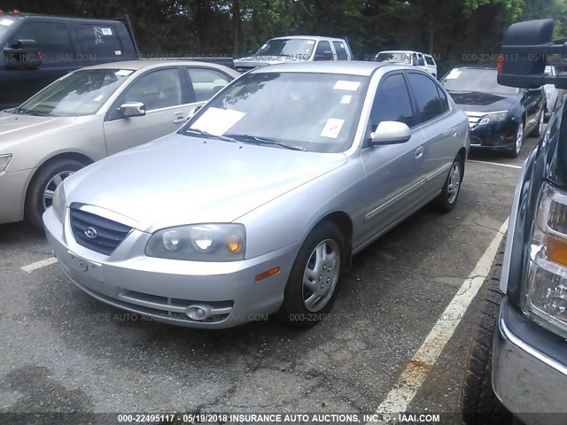 KMHDN46D14U799513 - 2004 HYUNDAI ELANTRA GLS/GT SILVER photo 2