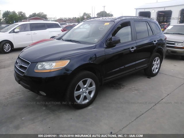 5NMSH13E28H213333 - 2008 HYUNDAI SANTA FE SE/LIMITED BLACK photo 2