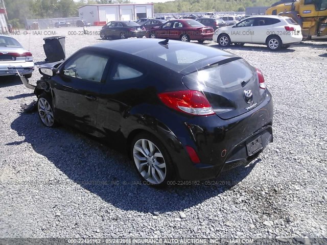 KMHTC6AD6DU180670 - 2013 HYUNDAI VELOSTER BLACK photo 3