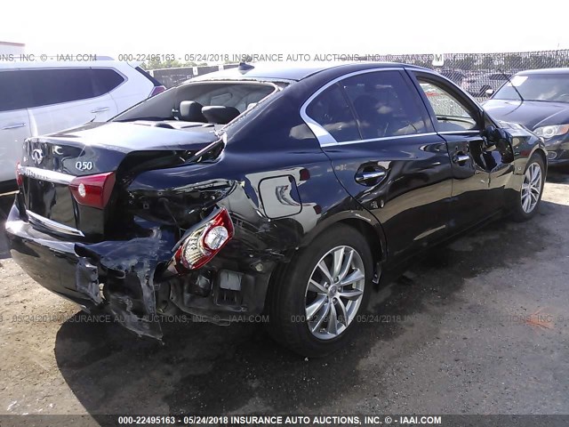 JN1BV7AP1EM671257 - 2014 INFINITI Q50 PREMIUM/SPORT BLACK photo 4