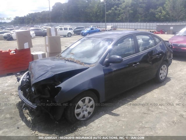 KMHDU46D89U624783 - 2009 HYUNDAI ELANTRA GLS/SE BLACK photo 2