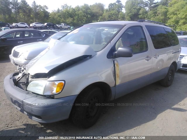 4T3ZF13C92U507317 - 2002 TOYOTA SIENNA LE/XLE TAN photo 2