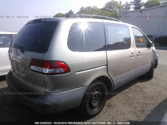 4T3ZF13C92U507317 - 2002 TOYOTA SIENNA LE/XLE TAN photo 4