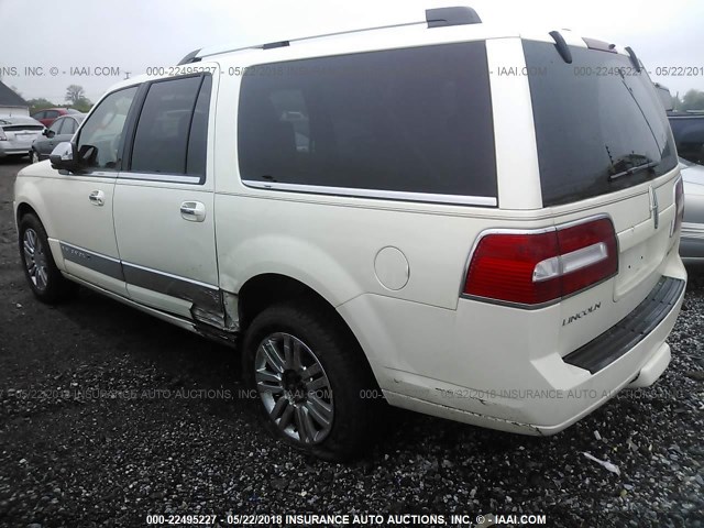 5LMFL28527LJ11633 - 2007 LINCOLN NAVIGATOR L WHITE photo 3