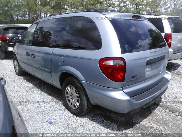 1D4GP24R86B504598 - 2006 DODGE GRAND CARAVAN SE BLUE photo 3