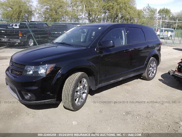 3C4PDDEG6JT159156 - 2018 DODGE JOURNEY GT BLACK photo 2