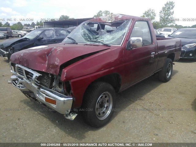 1N6SD11S0MC361734 - 1991 NISSAN TRUCK SHORT WHEELBASE RED photo 2