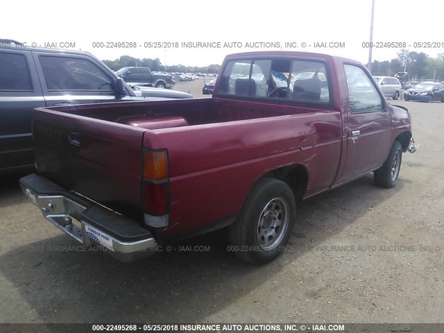 1N6SD11S0MC361734 - 1991 NISSAN TRUCK SHORT WHEELBASE RED photo 4