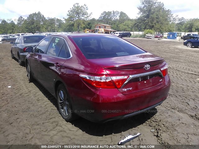 4T1BF1FK0GU595047 - 2016 TOYOTA CAMRY LE/XLE/SE/XSE 红色 照片 3
