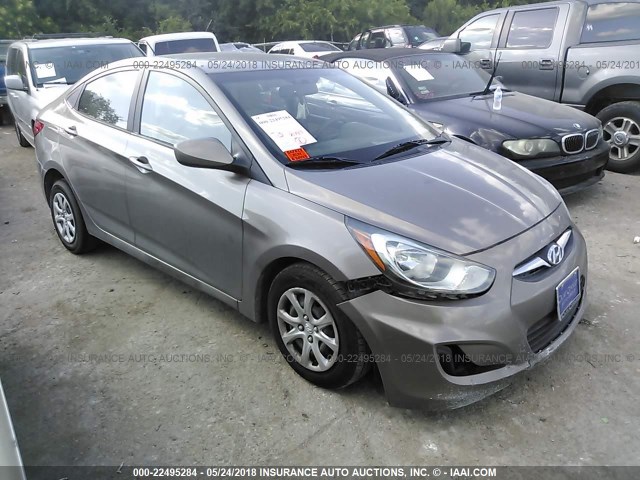 KMHCT4AE9EU655128 - 2014 HYUNDAI ACCENT GLS/GS TAN photo 1