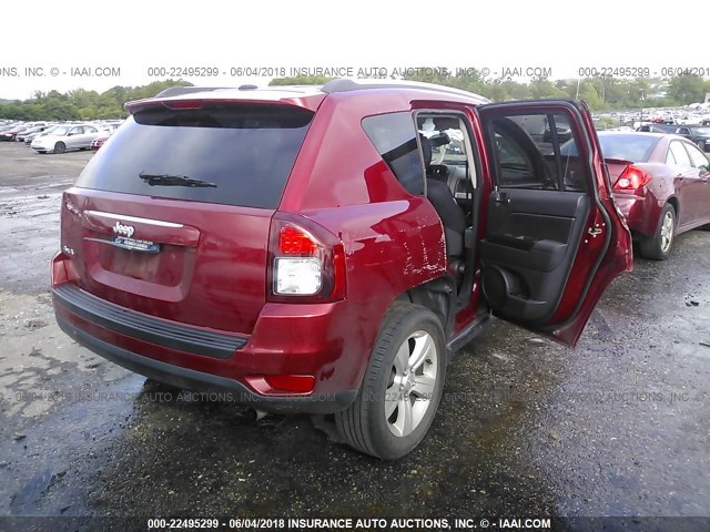 1C4NJDBB7GD723209 - 2016 JEEP COMPASS SPORT RED photo 4