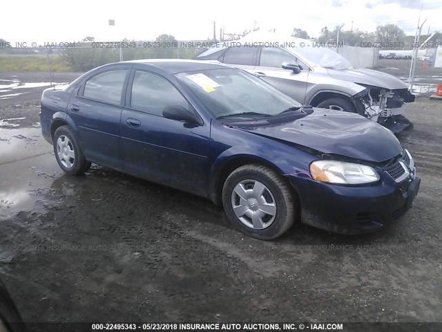 1B3EL46X26N141271 - 2006 DODGE STRATUS SXT BLUE photo 1